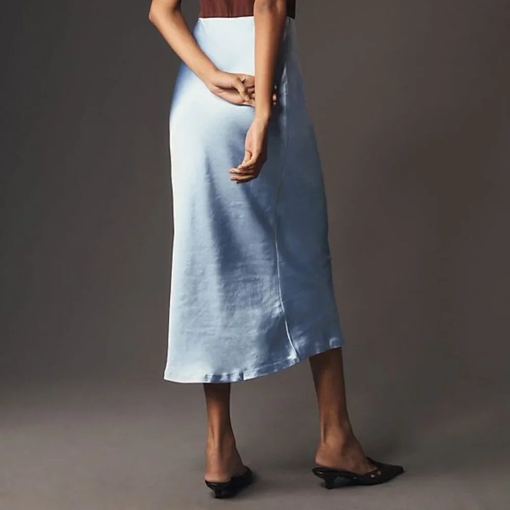 Mare Mare x Anthropologie Knit Slip Twofer Tank Dress SIZE XL NEW blue brown nwt - Picture 3 of 6